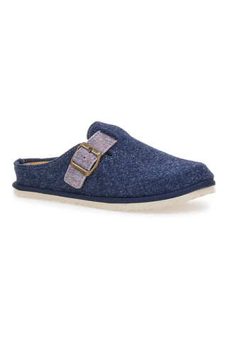 Inblu 42 CS blaue Hausschuhe mit verstellbarer Schnalle und Komfortsohle