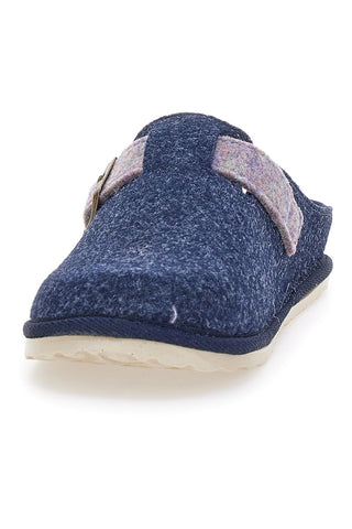 Inblu 42 CS blaue Hausschuhe mit verstellbarer Schnalle und Komfortsohle