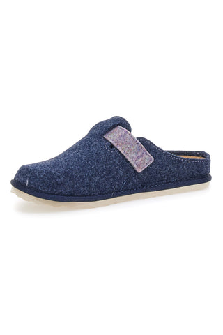 Inblu 42 CS blaue Hausschuhe mit verstellbarer Schnalle und Komfortsohle