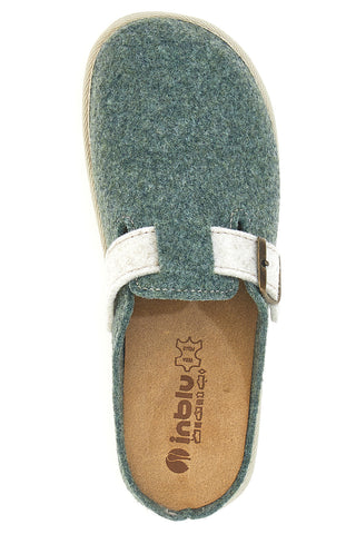 Grüne Slipper mit verstellbarer Schnalle und Inblu 42 CS Komfortsohle