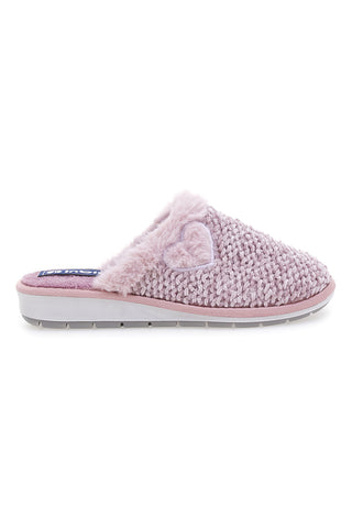 Inblu 110 LB Rosa Plüsch-Hausschuhe mit Herz