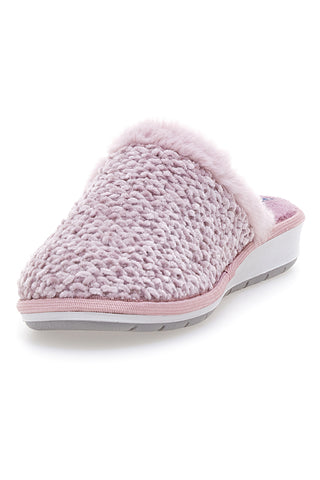 Ciabatte rosa in tessuto peluche con cuore Inblu 110 LB