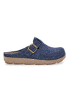 Ciabatte blu in feltro con fibbia decorativa Inblu 27 ED