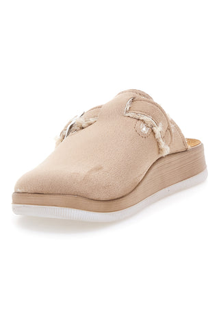 Beige Hausschuhe mit Schnalle und warmem Futter Inblu 39 CT