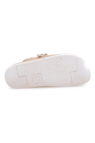 Beige Hausschuhe mit Schnalle und warmem Futter Inblu 39 CT