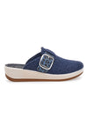 Blaue Hausschuhe mit Leopardenschnalle und anatomischer Innensohle Inblu 40 GC