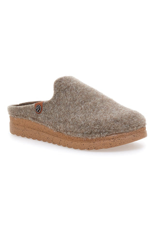 Beige Filzpantoffeln mit ergonomischer Sohle Plocadi 11902LO