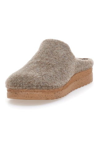 Beige Filzpantoffeln mit ergonomischer Sohle Plocadi 11902LO