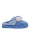 Ciabatte azzurre in peluche con fiocco Coveri World 25839