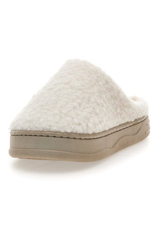 Ciabatte beige in tessuto teddy Coveri World 25847