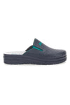 Professionelle, perforierte blaue Hausschuhe mit Innensohle aus echtem Bio-UP-729-Leder