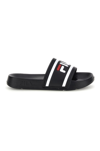 Ciabatte in gomma nere con logo Fila Morro Bay
