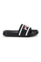 Schwarze Gummislipper mit Fila Morro Bay Logo