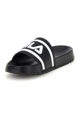 Schwarze Gummislipper mit Fila Morro Bay Logo