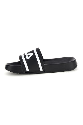 Schwarze Gummislipper mit Fila Morro Bay Logo