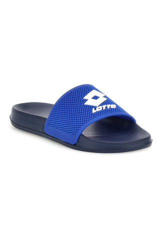 Blaue Badeschlappen mit Lotto-Logo 222624