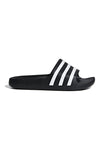 Schwarze und weiße Badeschuhe mit Adidas-Streifen Adilette Aqua K