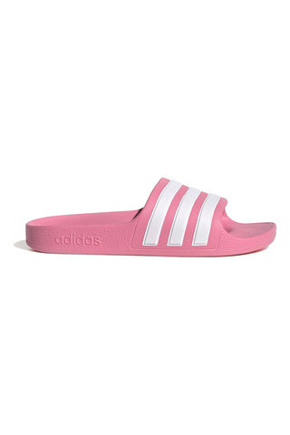 Rosa Flip-Flops mit Adidas-Streifen Adilette Aqua K