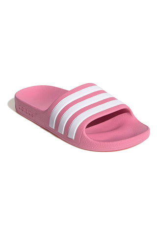Rosa Flip-Flops mit Adidas-Streifen Adilette Aqua K