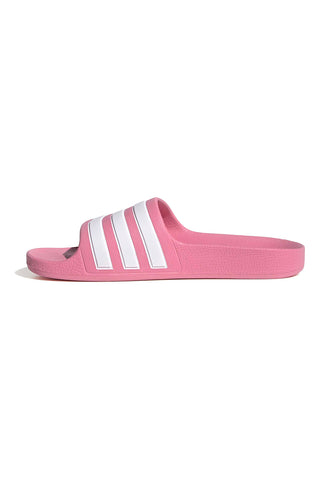 Rosa Flip-Flops mit Adidas-Streifen Adilette Aqua K