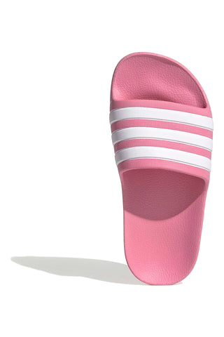 Rosa Flip-Flops mit Adidas-Streifen Adilette Aqua K