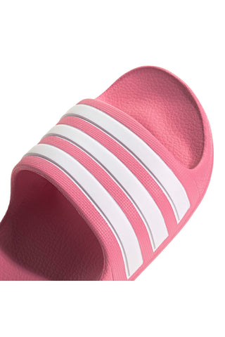 Rosa Flip-Flops mit Adidas-Streifen Adilette Aqua K