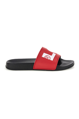Ciabatte da piscina nere e rosse con logo Levi's VPOL0241S