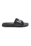 Schwarze Slipper mit Levi's POOL Logo S