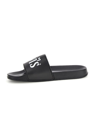 Schwarze Slipper mit Levi's POOL Logo S