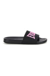 Ciabatte da piscina nere con logo rosa Everlast EV068WS