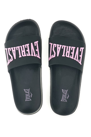 Ciabatte da piscina nere con logo rosa Everlast EV068WS