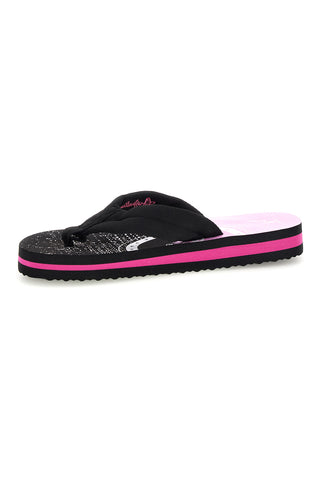 Schwarze und pinke Flip-Flops mit Australian-Logo AU24W408
