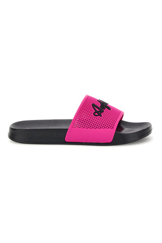 Fuchsiafarbene Pantoletten mit Australian Logo AU24W400