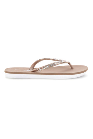 Infradito beige con strass Superga S24S728