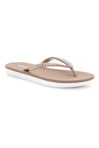 Infradito beige con strass Superga S24S728
