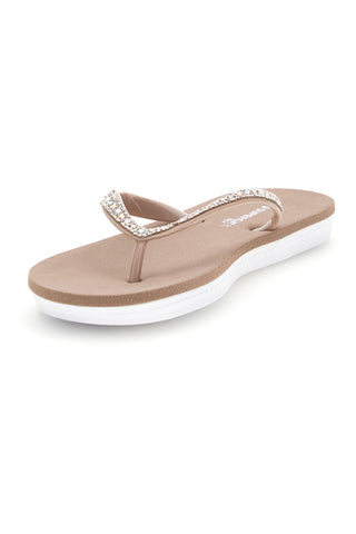 Infradito beige con strass Superga S24S728