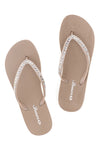 Infradito beige con strass Superga S24S728