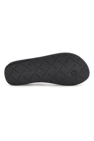 Infradito nera con dettaglio animalier Superga S24T203