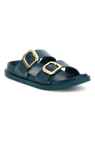 Petrol Pantoffel mit doppelter Schnalle Superga S87Y832