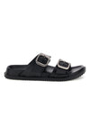 Schwarzer Slipper mit doppelter Schnalle Superga S87Y832
