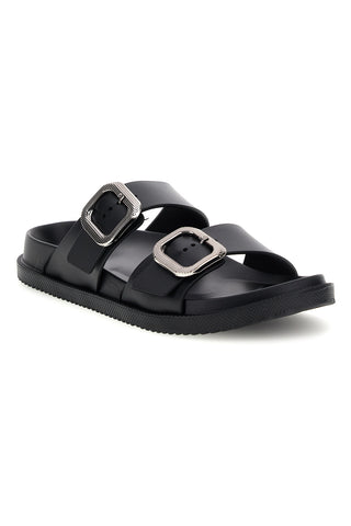 Schwarzer Slipper mit doppelter Schnalle Superga S87Y832