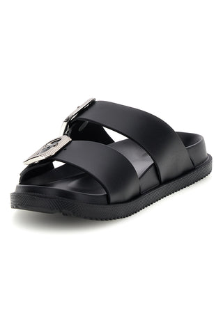 Schwarzer Slipper mit doppelter Schnalle Superga S87Y832