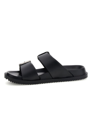 Schwarzer Slipper mit doppelter Schnalle Superga S87Y832