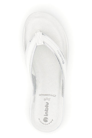 Weiße Flip-Flops mit anatomischem Fußbett Inblu 15 DD