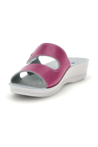 Fuchsia und weiße Hausschuhe mit anatomischem Fußbett Inblu 63 VR