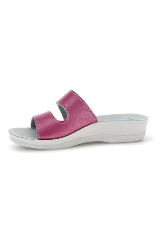 Fuchsia und weiße Hausschuhe mit anatomischem Fußbett Inblu 63 VR