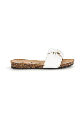 Ciabatte bianche con fascia annodata Fun beach 18107