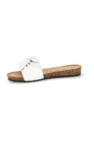 Ciabatte bianche con fascia annodata Fun beach 18107