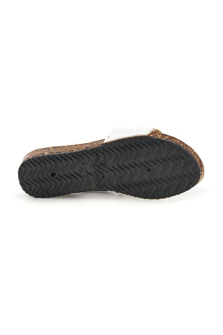 Ciabatte bianche con fascia annodata Fun beach 18107