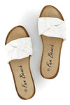 Ciabatte bianche con fascia annodata Fun beach 18107